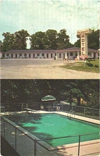 Millsboro Delaware Hickman's Motel and Swimming Pool Motel Vintage Postcard