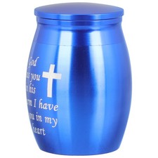 Cremation Box Metal for Pet Ashes Storage Jar Simple Design 1Pack