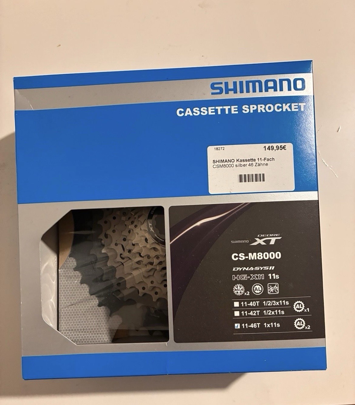 Cassetta Shimano CS-M8000 Deore XT 11 velocità
