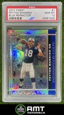 Peyton Manning PSA 10 2007 Topps Finest 174/299 Blue Refractor Colts #1
