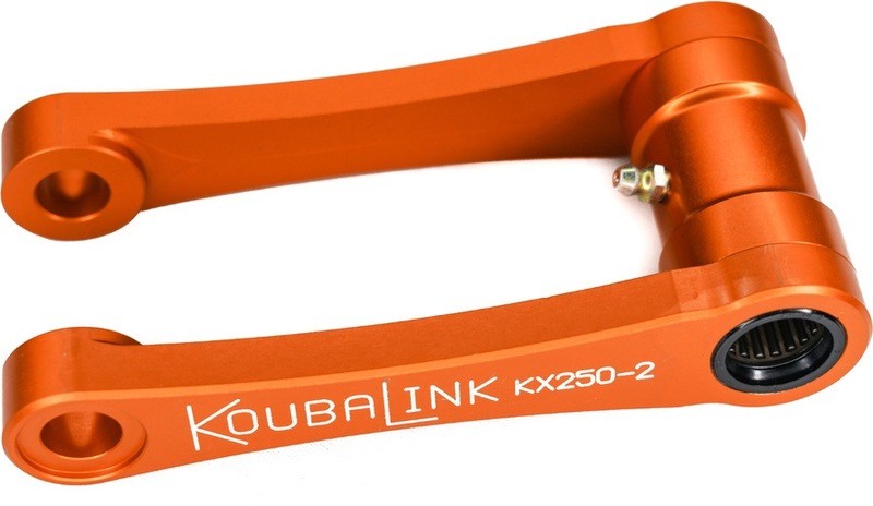 Kit de rabaissement KOUBALINK 41.3 mm orange pour Kawasaki KX250
