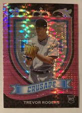 2021 Panini Chronicles - Crusade Trevor Rogers #9 Pink Pulsar Prizm (RC)