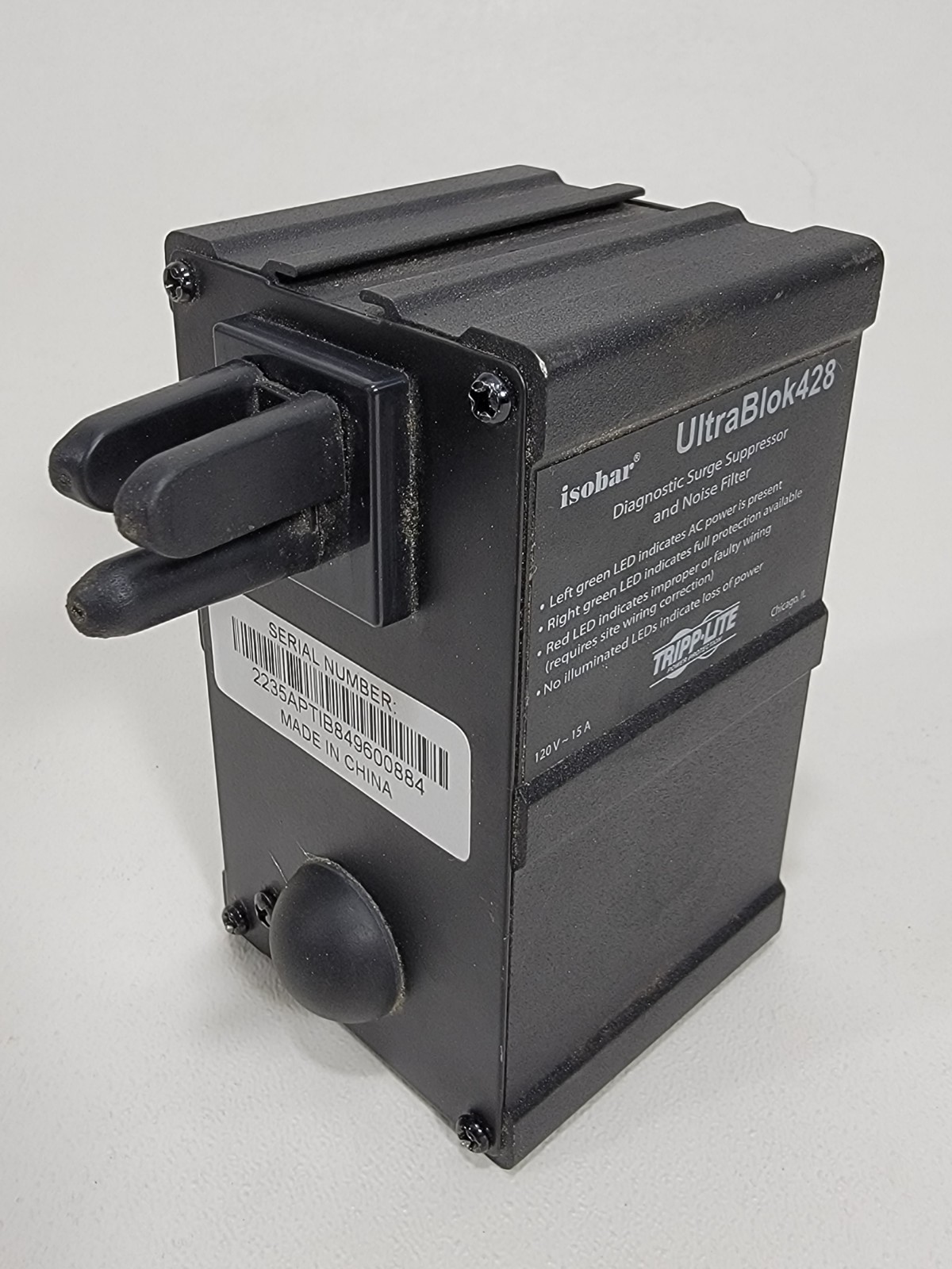 Tripp Lite ULTRABLOK 2-Outlets Surge Protector- 120V- 15A - New 