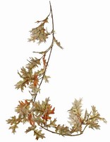 Artplants Kunst Eichen Girlande Erasmia, GrüN-Rot, 180Cm