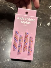 Kids Crayon Style Universal Tablet Stylus - 4 Pack Pink. Brand New In Box.