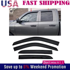 For Dodge Ram Crew Cab 1500 2500 3500 2009-2018 17 Window Visor Sun Rain Guard