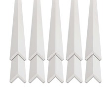 White 1-1/2" X 1-1/2" Wall Corner Protector Trim with Adhesive, 8FT Length, 1...