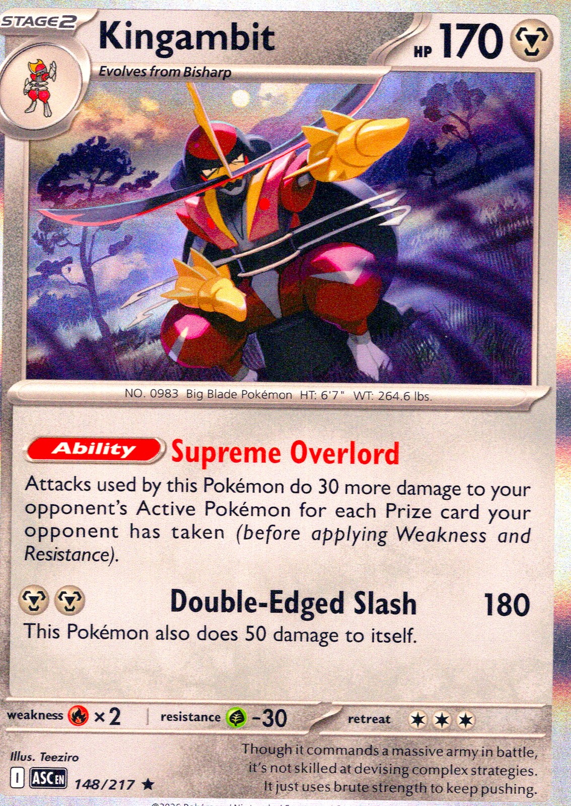 Kingambit #148/250 ME2.5: Ascended Heroes - Holo (NM) - Pokemon TCG