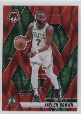 2024-25 Panini Mosaic Red Seismic Mosaic Prizm 246/299 Jaylen Brown #33 04fu