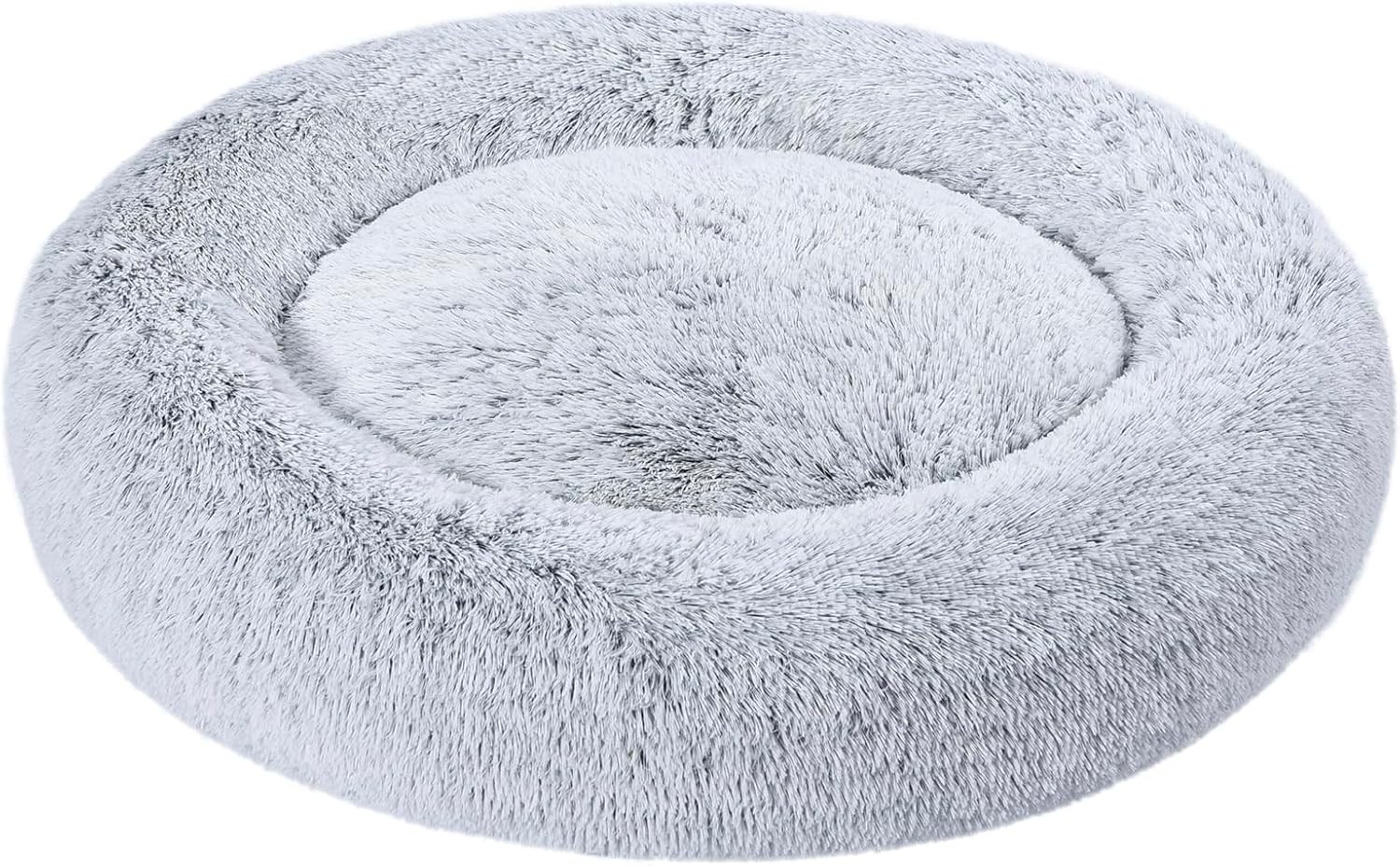 Couchage chien beignet 91 cm antidérapant contre l'anxiété et lavable