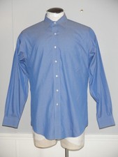 EUC Men's BROOKS BROTHERS CLASSIC NON-IRON Sz 16-35 Blue LS BF Pocket Shirt