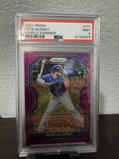 2021 Prizm Pete Alonso Purple Shimmer /7 PSA 9 New York Mets SSP