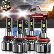 For Ram 4000 2013-2019 4Pcs LED Headlight Kit Bulbs High Low Beam Light 26000LM