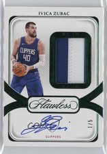 2023 Panini Flawless Signature Prime Materials Emerald 1/5 Ivica Zubac Auto 3d3