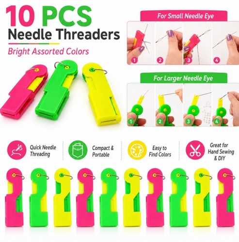 10 Pack Automatic Needle Threaders Easy Thread Guide Sewing Tool for Elderly