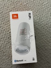 Waterproof JBL Flip 6 Portable Speaker, White, Bluetooth Wireless Connectivity