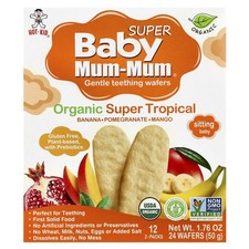 Baby Mum-Mum Super, Gentle Teething Wafers, For Toddlers, Organic Super