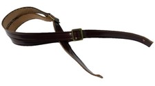 Chinstrap Dark Brown 3/8" Adjustable Leather Chin Strap Army brown Coloured NEW