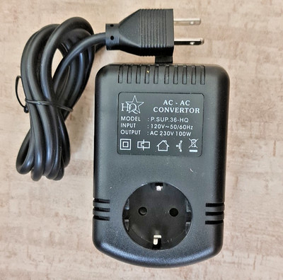 HQ Spannungswandler von 110VAC (USA) auf  230VAC (EU) max 100 W