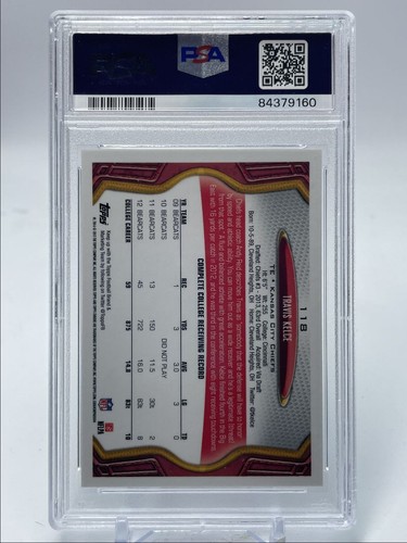 TRAVIS KELCE 2013 TOPPS CHROME FOOTBALL ROOKIE CHIEFS GEM RC PSA 10 Q2893 - Picture 2 of 2