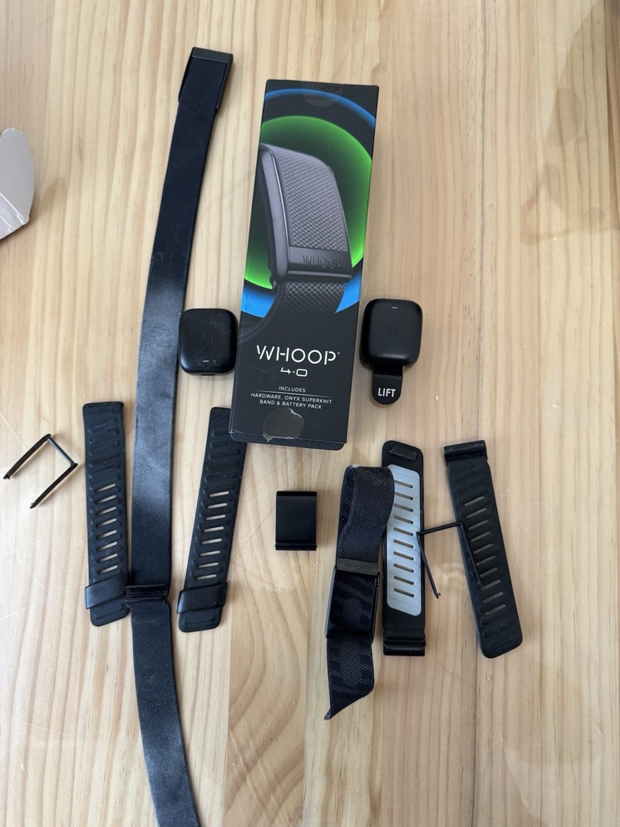 Whoop 4.0 Fitness Tracker Bundle 4 Bands, Charger, Battery, and