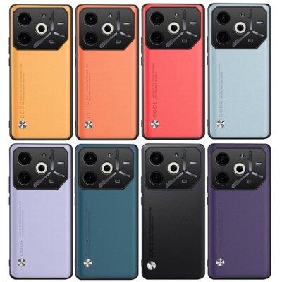 For Tecno Pova 6Pro 5G Pova6Neo Plain Leather Fabric Rubber Hard case cover
