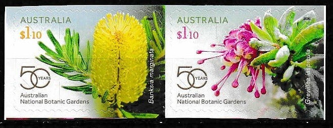 Australia 2020 Nat Botanical Gardens 50th Ann Self Adhesive Pair SC 5213-14 MNH