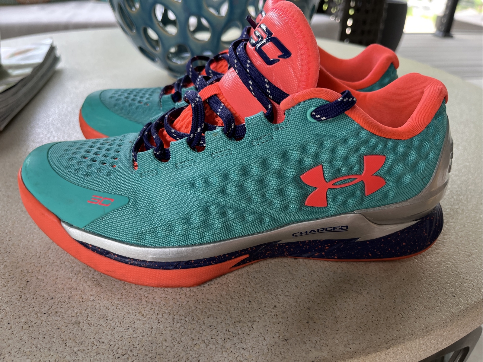 Size Men's Under Armour Curry Low SC30 Select Camp Orange