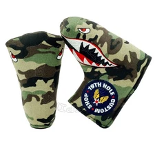 Fighter Plane P-40 Head Cover for Blade & Midsize Mallet Golf Putter, Camouflage