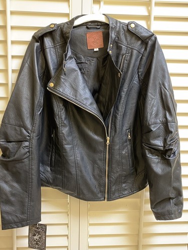 Faux Leather Bomber Jackets 