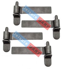 2 X Pairs of Weld On Trailer Hinges 164mm Long Supplied with Weld on Hinge Posts