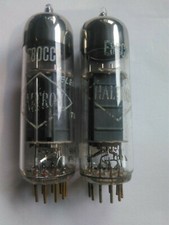 Matched Pair E80CC Philips HEERLEN Gold Pins - 1966'y  nr3