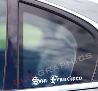 (2) San Francisco California Logo Vinyl Decal Sticker Bay Area