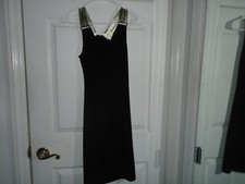 Michael Kors Black Gold Strap Sleeveless Dress Size XXS