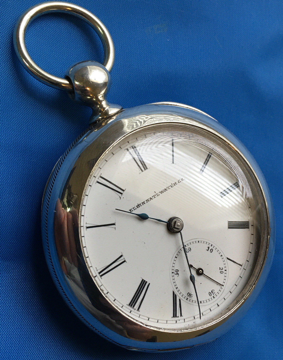 Antique 1878 Elgin Pocket Watch 18s Coin Silver  170g Runs Model 1