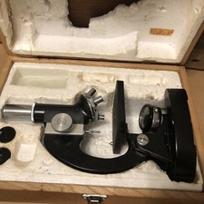 Vintage Microscope with Box Untested