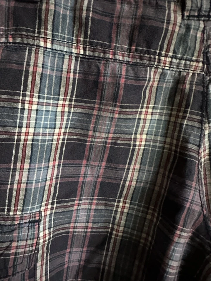 Pantalones Cortos Kitestrings by Hartstrings Talla 4 Niños Azul Rojo Algodón a Cuadros Foto 3 de 4