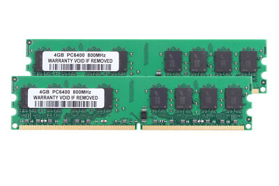 DDR2 RAM 8 GB 2X 4 GB 2Rx4 PC2-6400 800Mhz 240Pin Desktop Memory