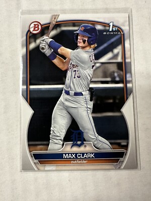 Max Clark RC 2023 Bowman Draft #BD76 Tigers 3rd Overall Pk 1st Bowman Rookie QTY