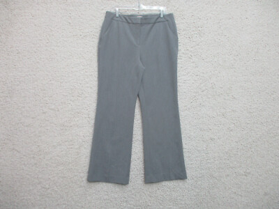 Chicos Pants Womens US 12 Gray Dress Straight Leg Work