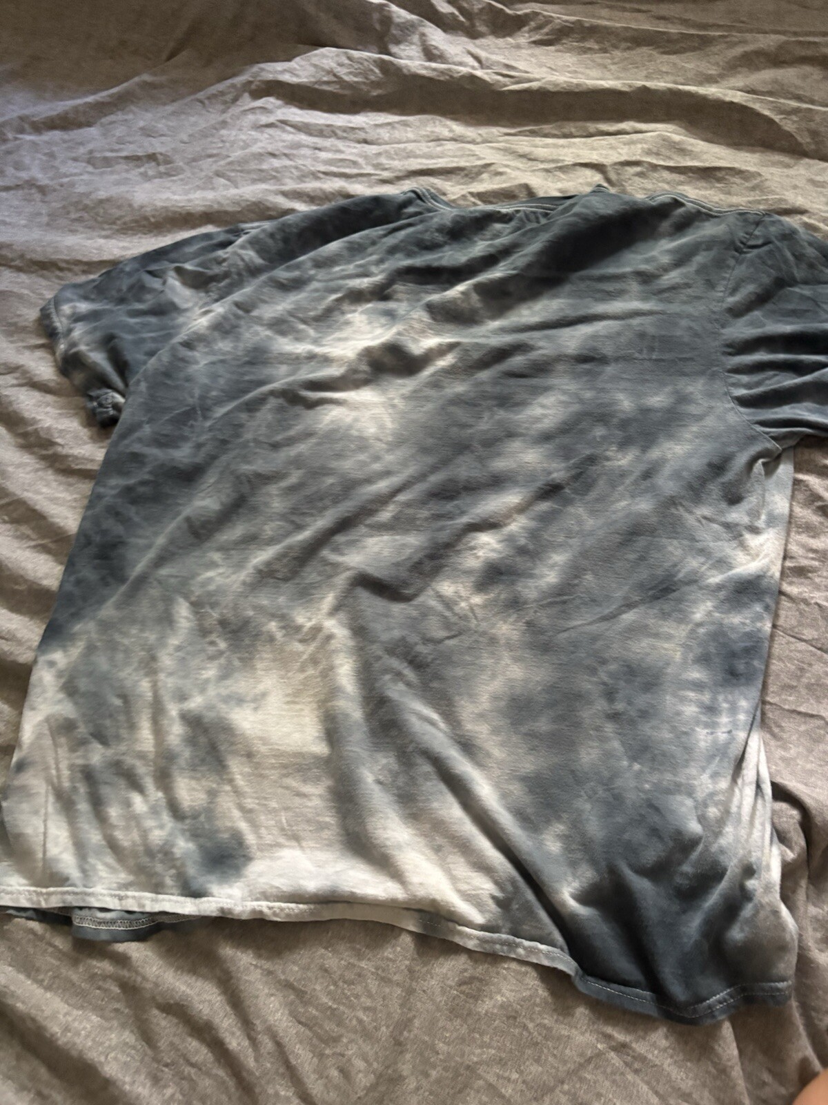 FILA T shirt donna Death Row XL blu tie dye LA scheletro grafica usata