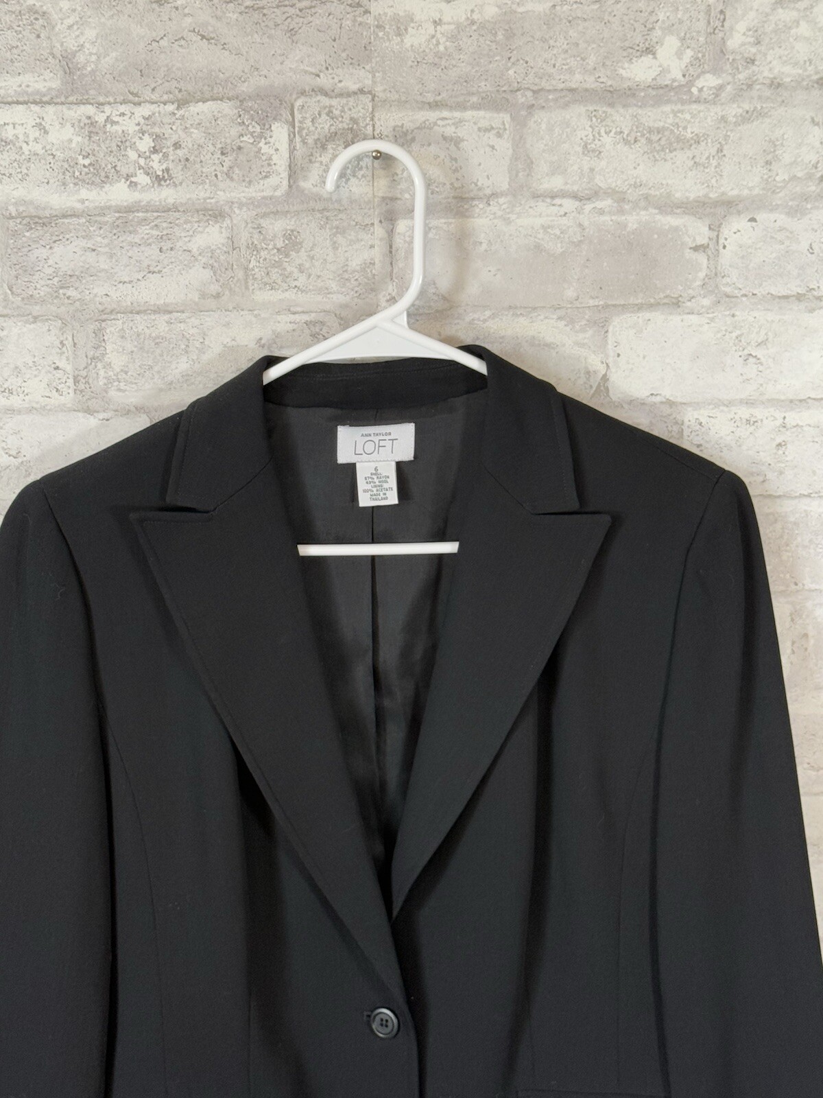 Ann Taylor LOFT Single button Blazer Jacket Black… - image 3