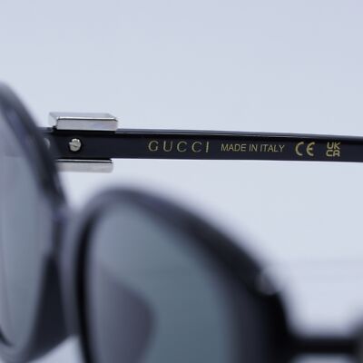 New GUCCI GG1684SA 002 Shiny Black/Grey 55-18-145 Sunglasses  display picture 1