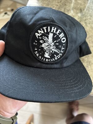 NEW Antihero Skateboards Snap Back Hat Baseball Cap -OS - Black