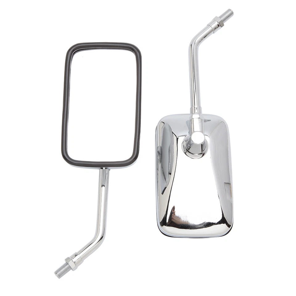 2x Espejos retrovisores laterales rectangulares para moto Suzuki TS250 TS 100 125 400 Foto 4 de 4