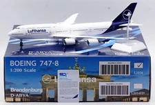 SQ Wings 1:200 Lufthansa Airlines Boeing 747-8 Diecast Aircraft Jet Model D-ABYA