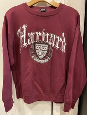 VINTAGE Harvard University Crest Crew Sweatshirt Made in USA Mens Large