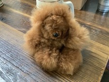 Alpaca Fur teddy Bear Brown 10 Stuffed From Peru