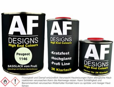 Peugeot 1146 Eau Vive 1,25L Basislack Klarlack Härter Autolack spritzfertig