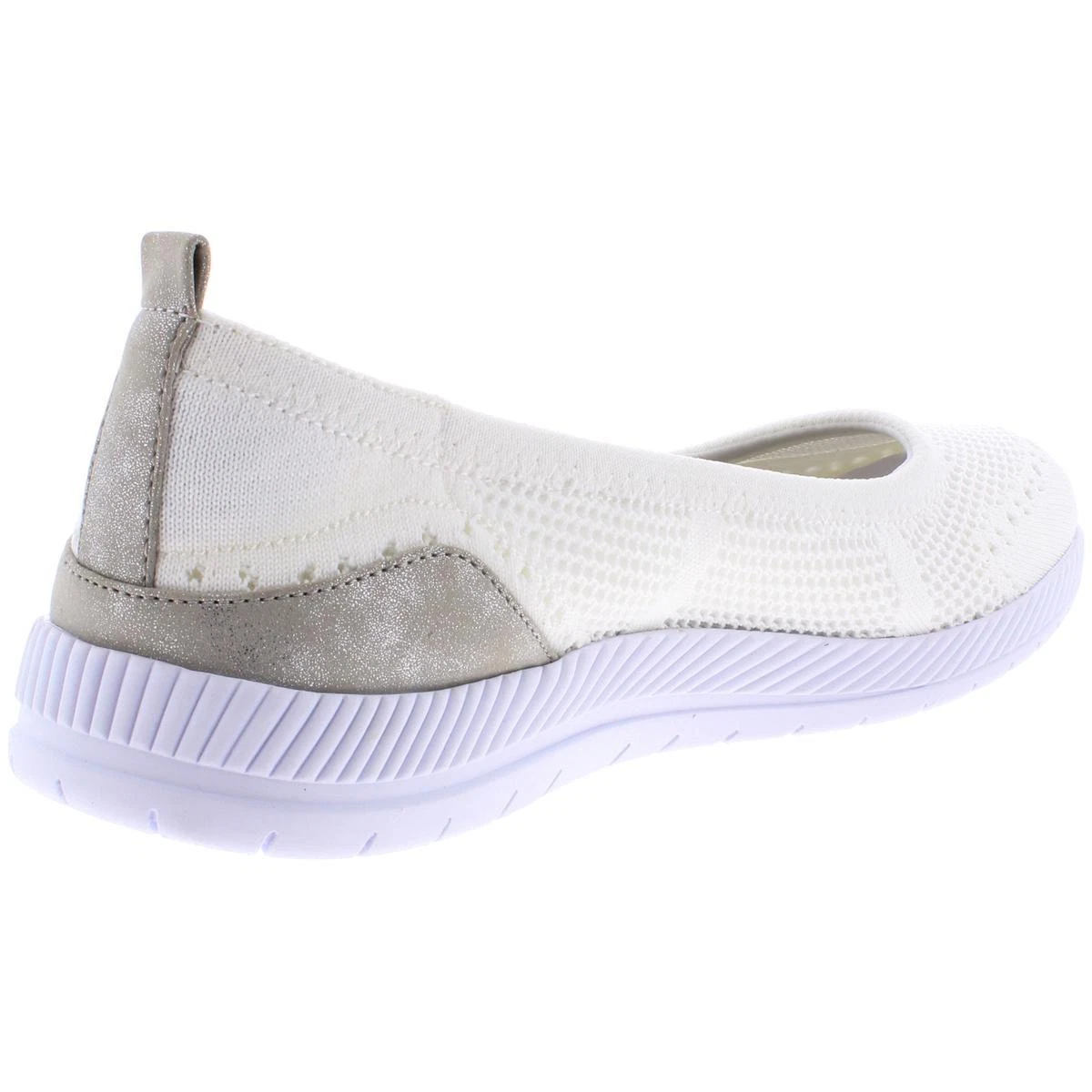 Easy Spirit Womens Glitz 2 White Knit Walking Shoes 7.5 Medium B
